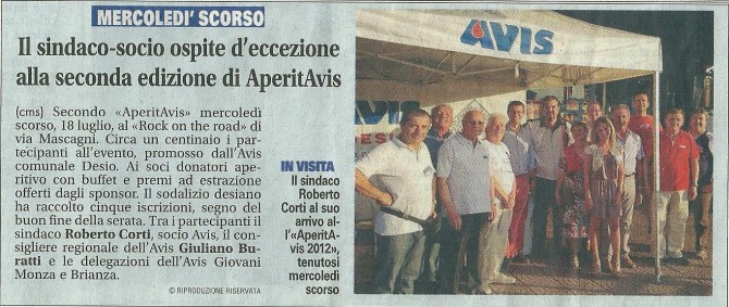 2° AperitAvis - AVIS COMUNALE DESIO