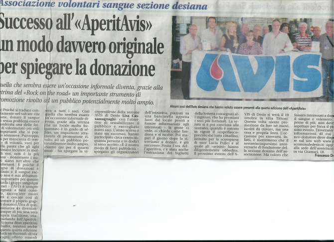 4° AperitAvis - Giornale di Desio - AVIS COMUNALE DESIO